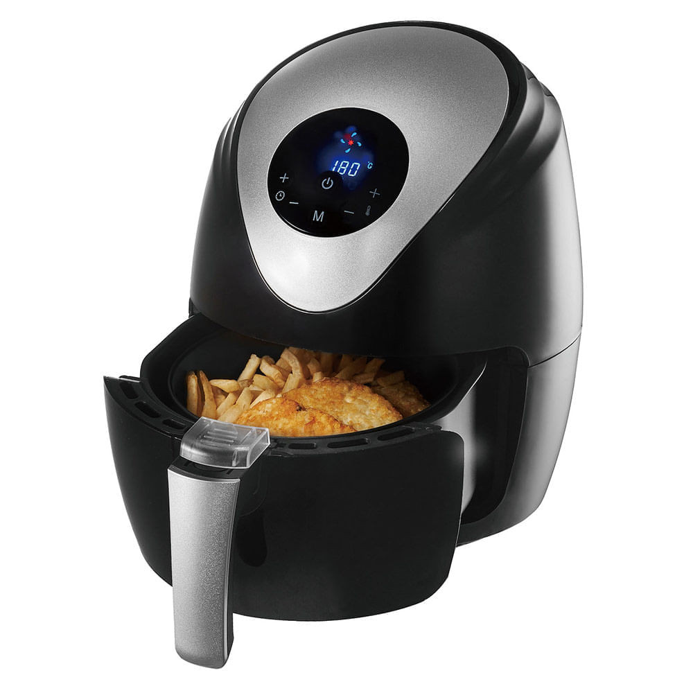 Friteuza cu aer cald Hausberg HB-2255, 1500 W, 2.6L, Digital, Timer, Negru