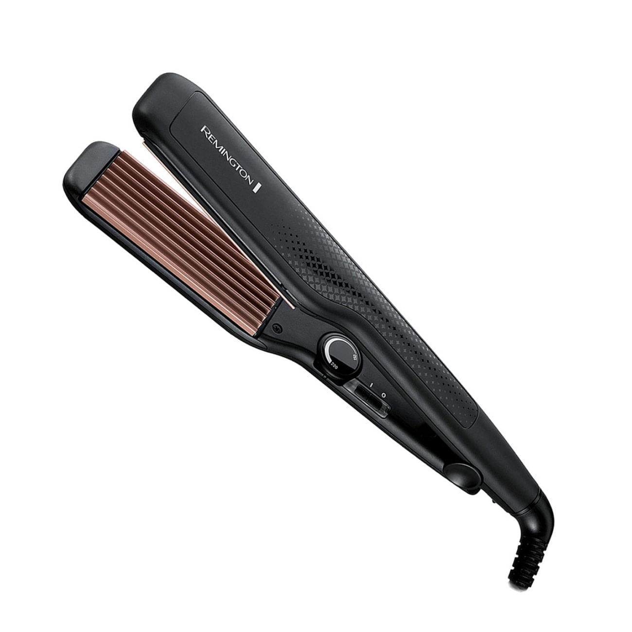 Преса за обем и вафлички Remington S3580 Ceramic Crimp, Керамика, Турмалин, 220ºC, Черна