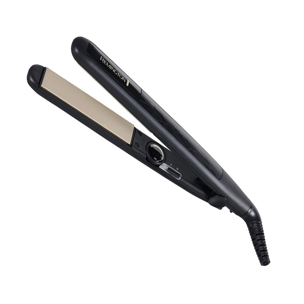 Преса за коса Remington S3500 Straight, Загряване за 15 секунди, Керамика, Турмалин, 230ºC, Черен