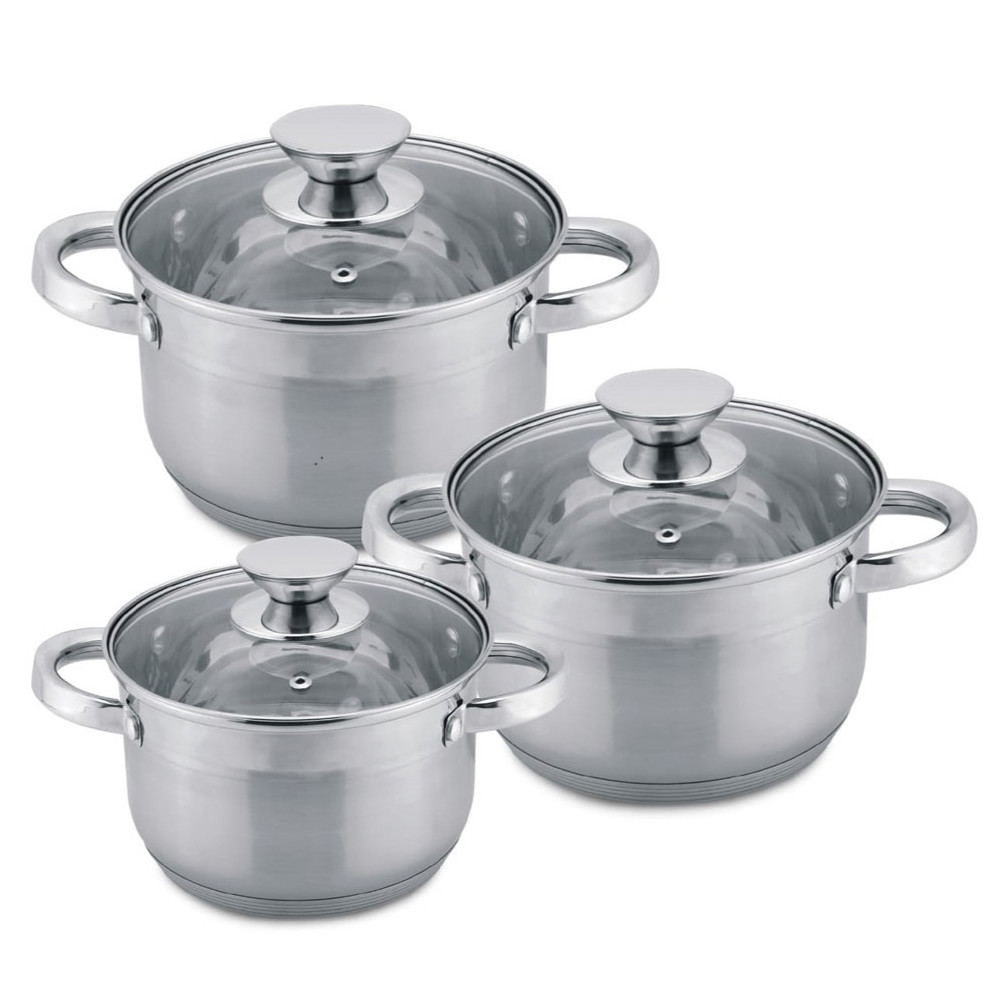 Set oale HausRoland A-131, 6 piese, Fund gros, Inductie, Inox