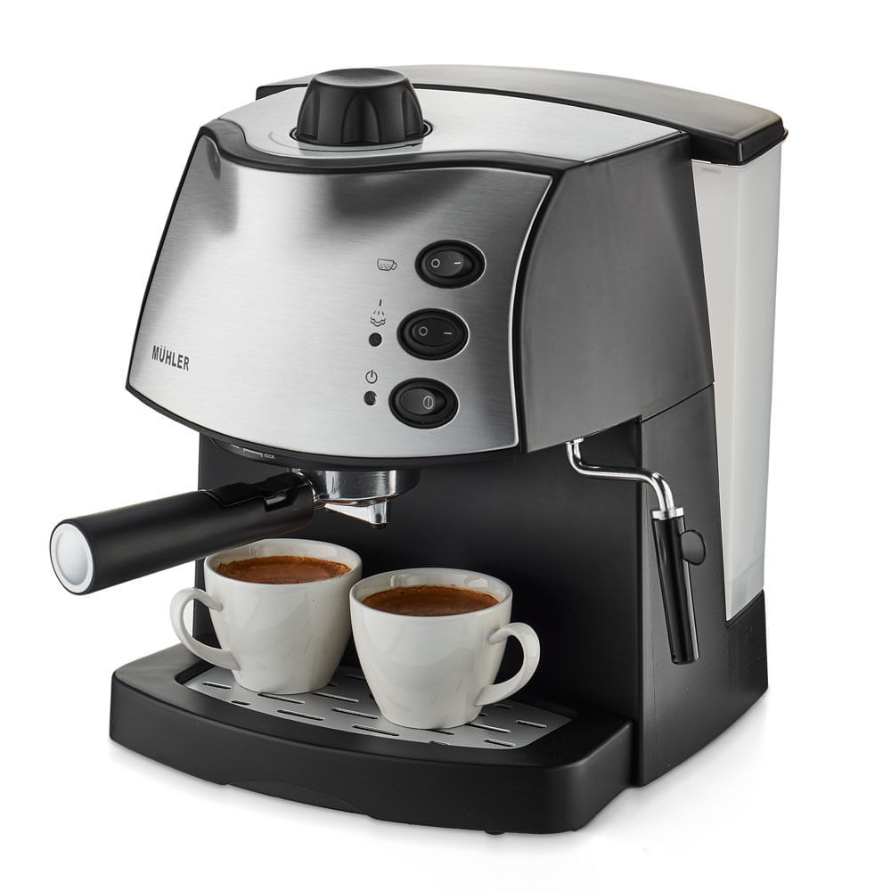 Mașină espresso MUHLER MCM-1587, 850W, 15 bar, 1,5 litri, disc crem, 2 strecurătoare, oțel inoxidabi