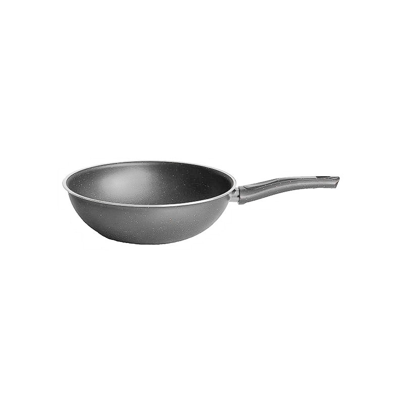 Tigaie Wok Rosberg R51320E30, 30 cm, Finisaj marmura, Gri