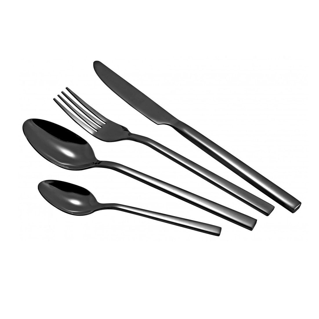 Set de tacamuri in cutie Voltz, V51512AB24, 24 piese, Negru, Inox