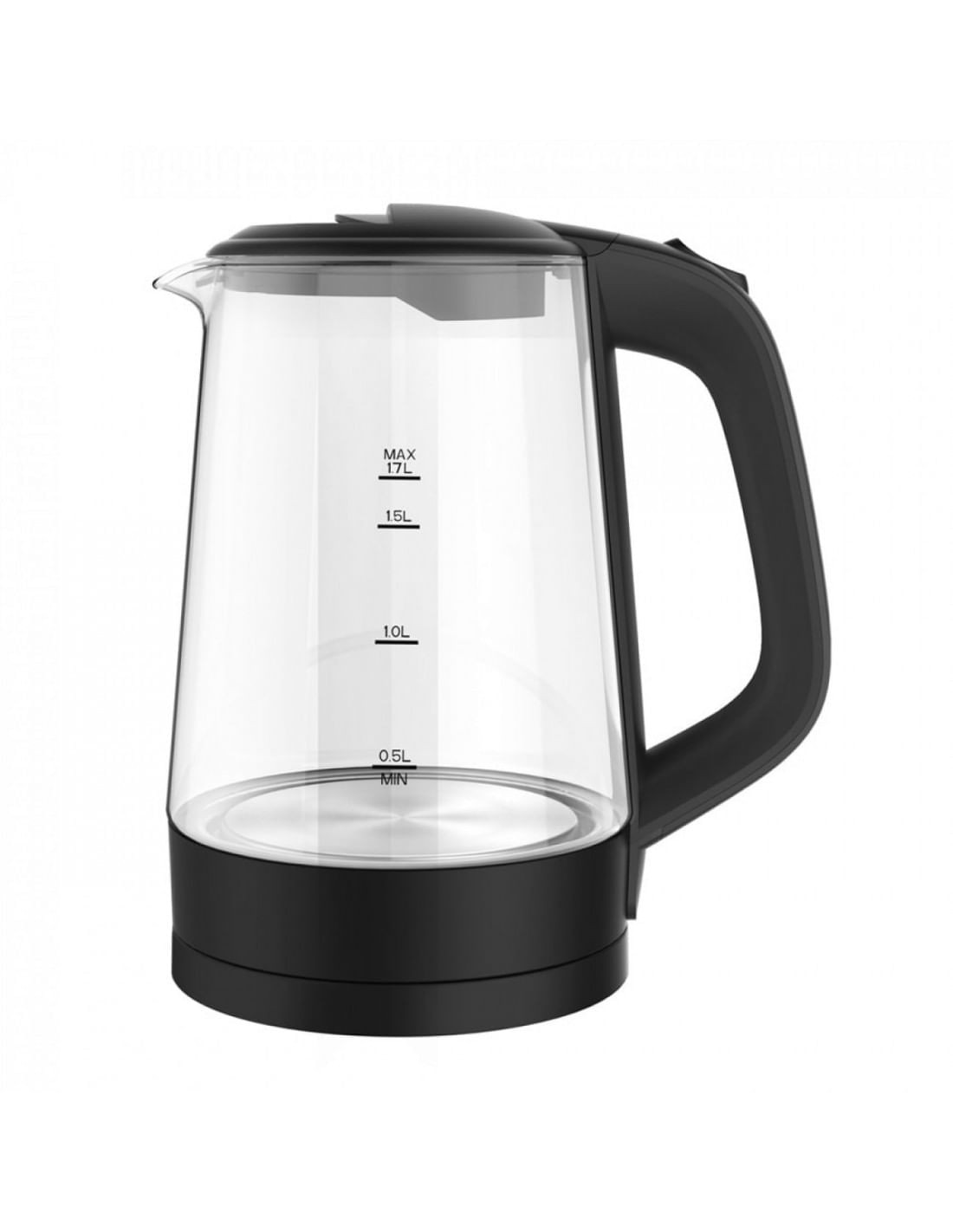 Fierbator electric Rosberg R51230C, 2200W, 1.7 litri, Borosilicat, Negru