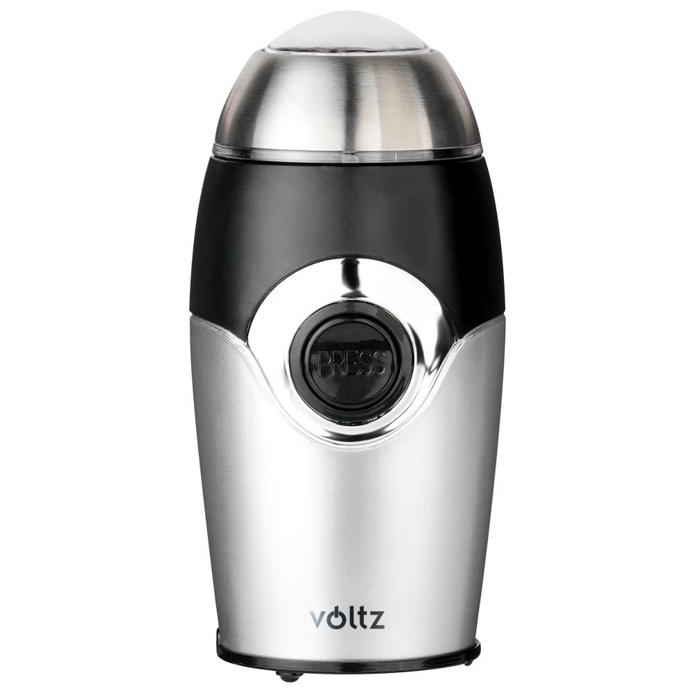 Rasnita electrica pentru cafea Voltz V51172B, 200W, 50 gr, Argintiu/Negru