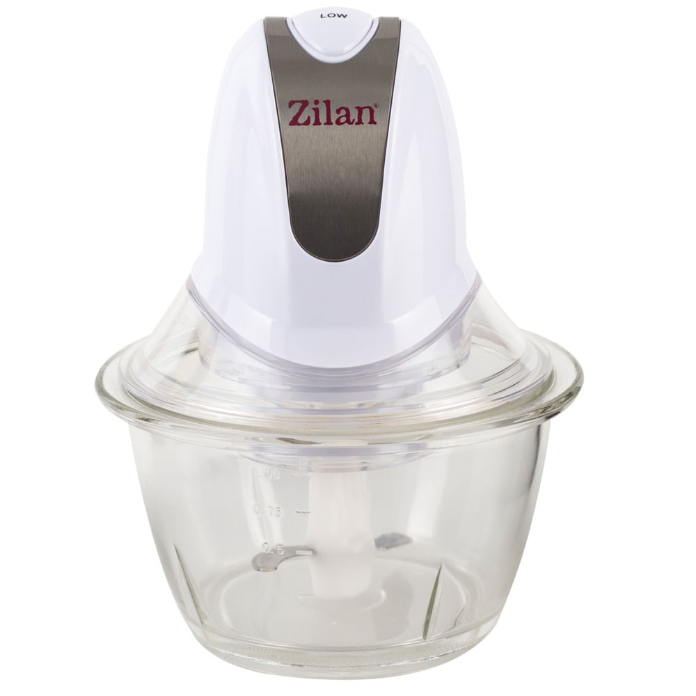 Tocator legume-fructe , ZILAN ZLN8167, putere 300W, vas din sticla 1L, cutit inox, 2 trepte de vitez