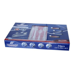 Set tacamuri pentru 6 persoane Bohmann BH 7124L, 24 piese, Cutie, Otel inoxidabil, Inox