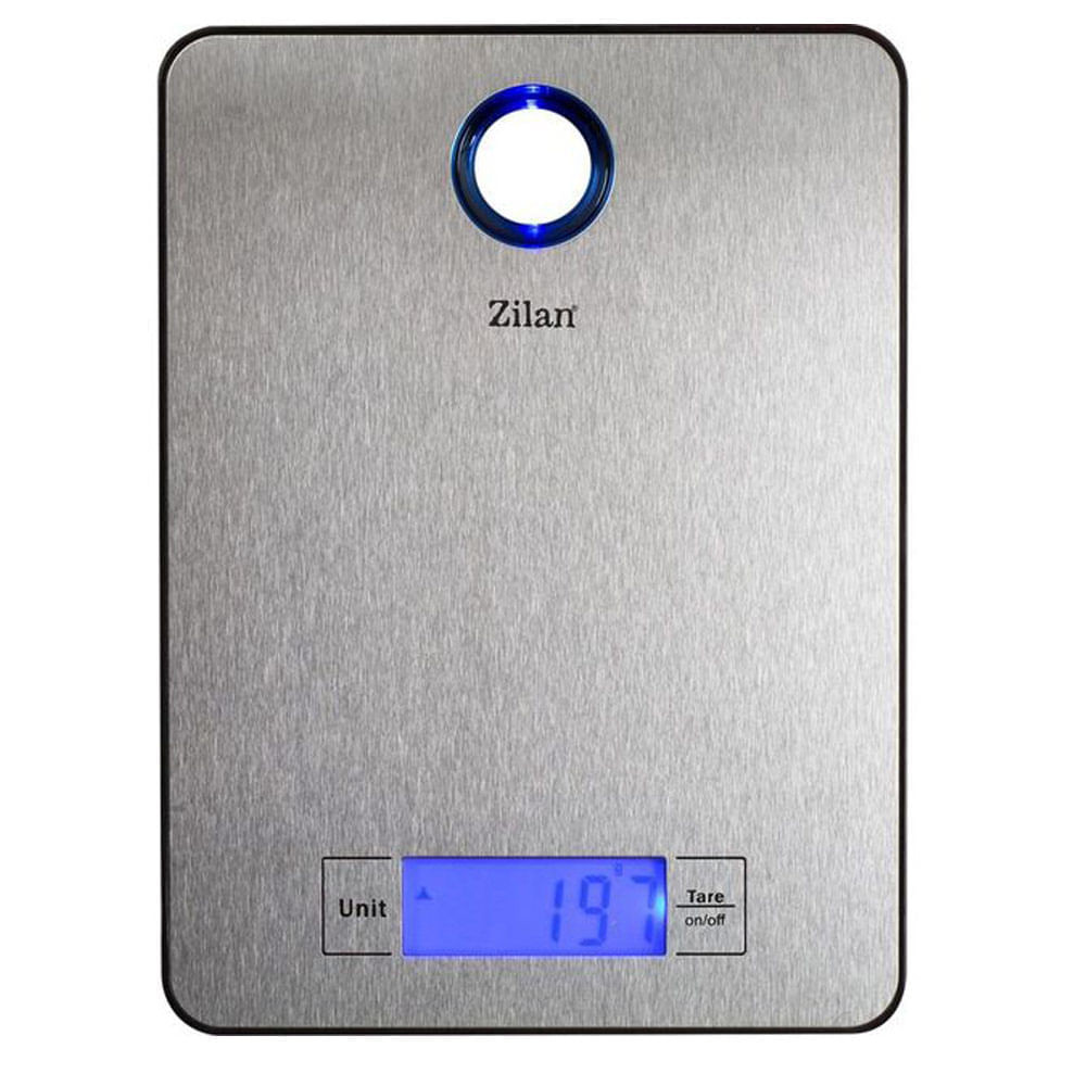 Cantar pentru bucatarie Zilan ZLN 0351, 5kg, Digital, Metal, Inox