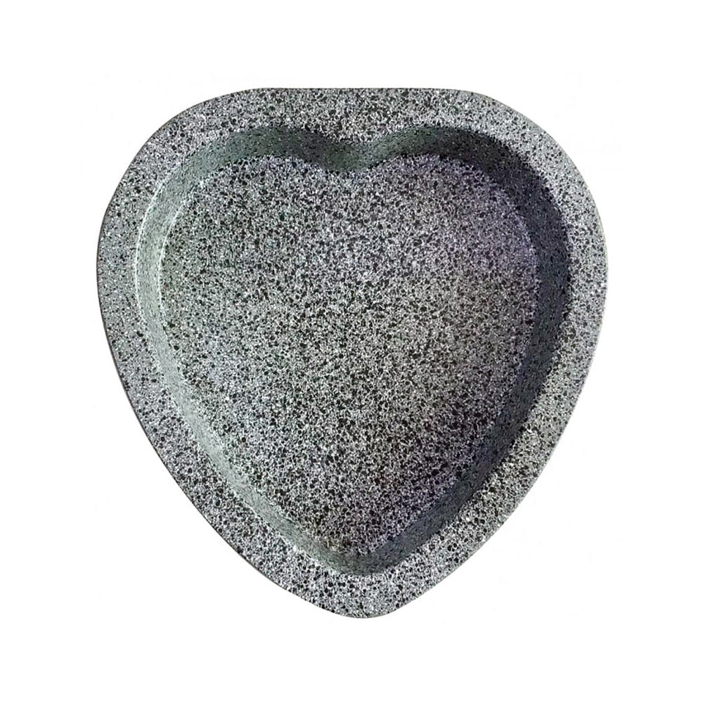 Tava de copt Inima Klausberg KB 7417, 23x22 cm, Acoperire granit, Gri