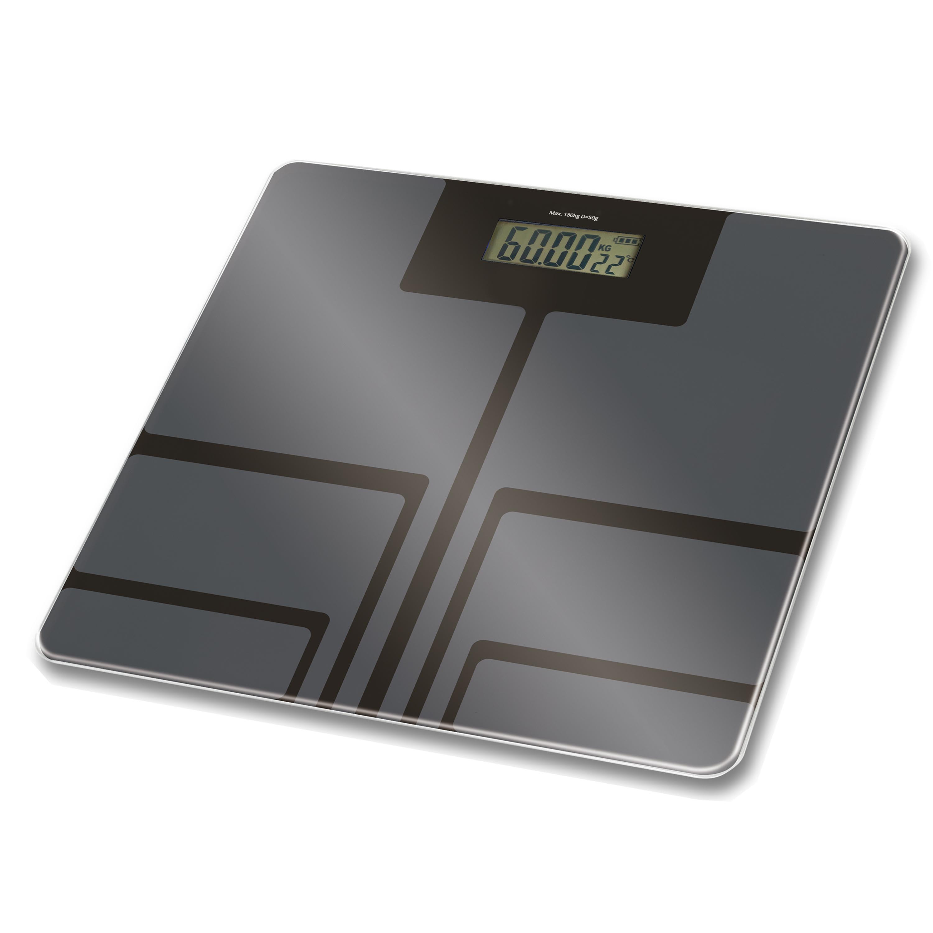 Cantar digital corporal Rosberg R51650E, 180 kg, Display LCD, Argintiu