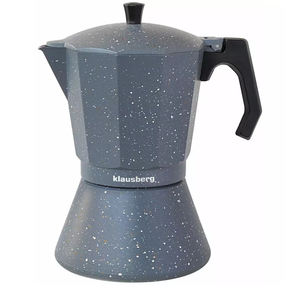 Filtru de cafea cubanez Klausberg KB 7298, 12 cesti, 600 ml, Inductie, Marmura gri