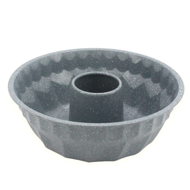 Форма за кекс Voltz V51223GE, 26.5x9.5 см, Мраморно покритие, Въглеродна стомана, Сив