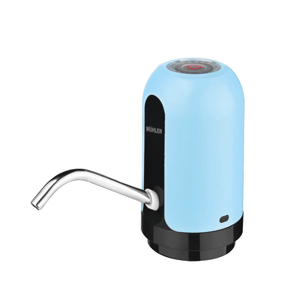 Pompa electrica de apa Muhler WP-055, incarcare USB, indicator LED, 20 litri, Albastru/negru
