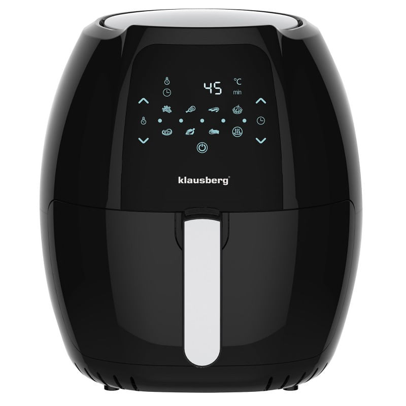 Friteuza cu aer cald Klausberg KB 7495, 1800W, 7,7 litri, 7 programe automate, Digital, Timer, Negru