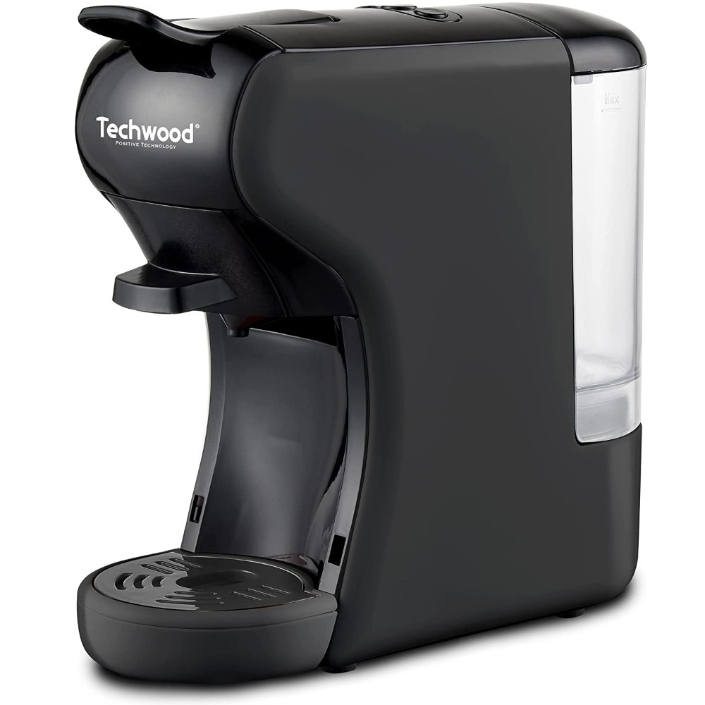 Aparat de cafea pentru 2 tipuri de capsule Techwood TCA-196N, Dolce Gusto si Nespresso, 1450W, 19 ba