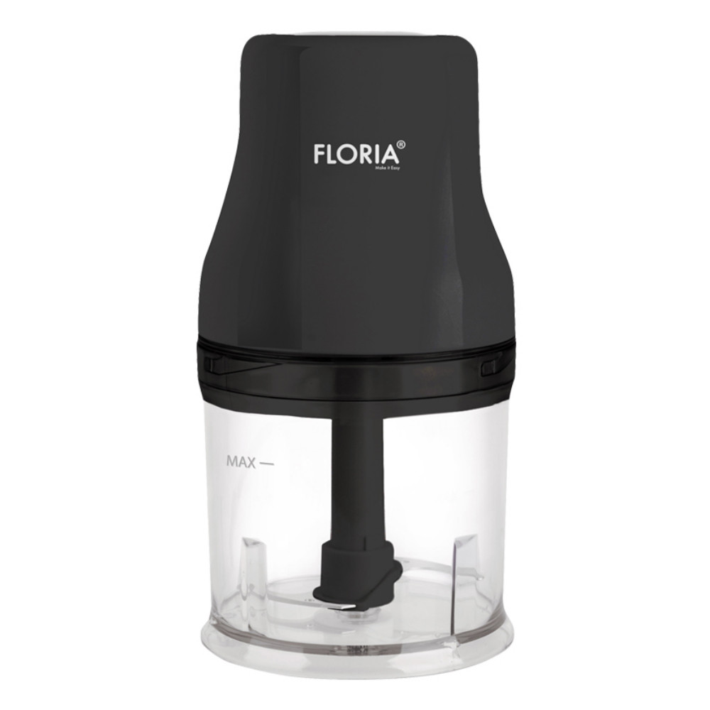 Tocator electric de alimente Floria ZLN3035, 200W, 500 ml, Antiderapant, Lame de otel, Negru