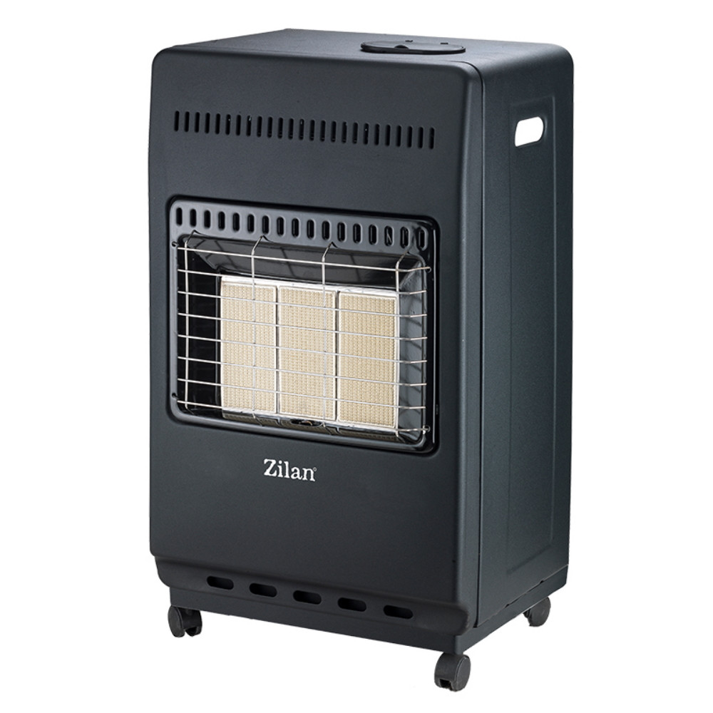 Soba pe gaz pentru incalzire Zilan ZLN2830, 4200W, 3 trepte, 3 plite ceramice, Negru