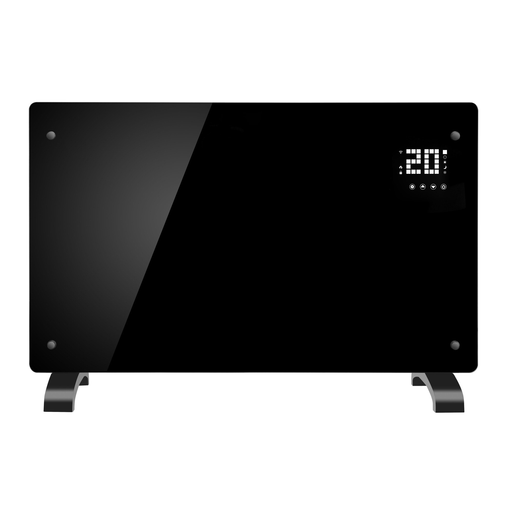 Soba convector Elite WGPHD-22, 2200W, Panou din sticla, 50 C, Wi-Fi, Timer, Ecran LED, Negru