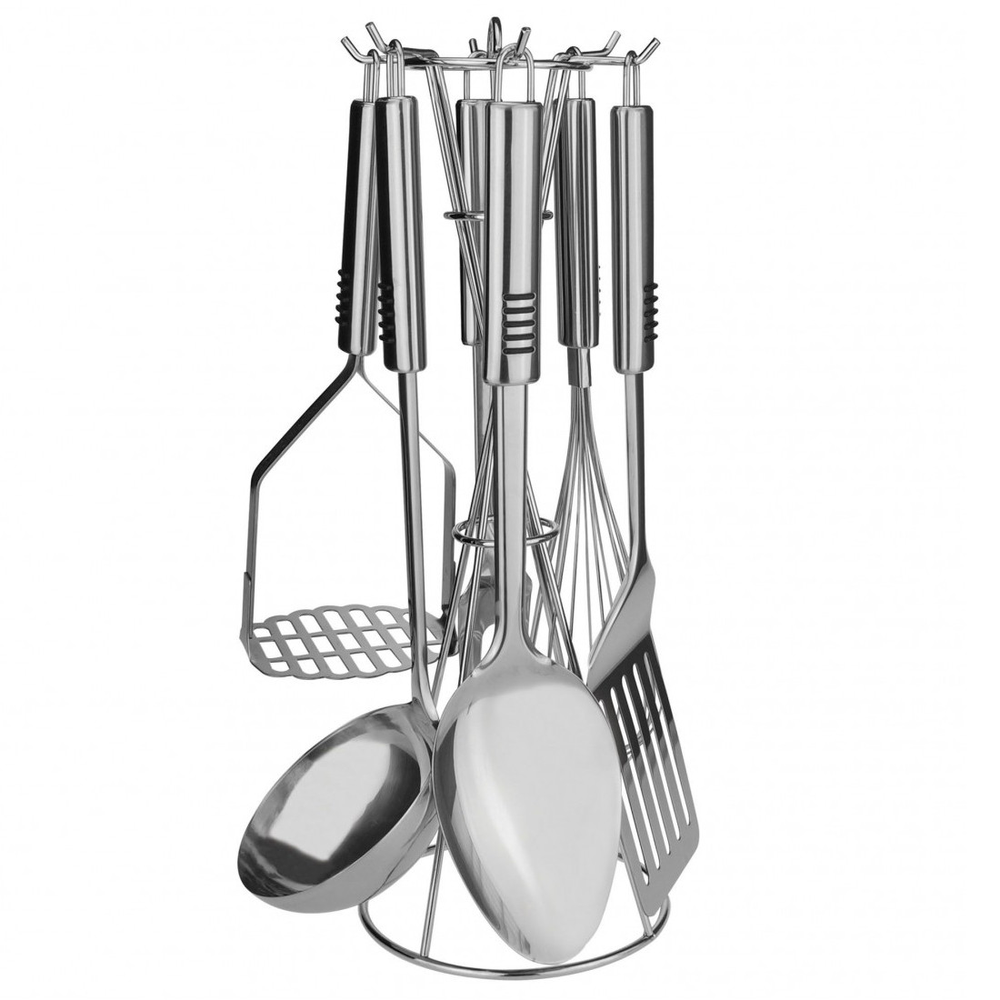 Set 6 ustensile bucatarie Bohmann BH 7781, Stand, Inox