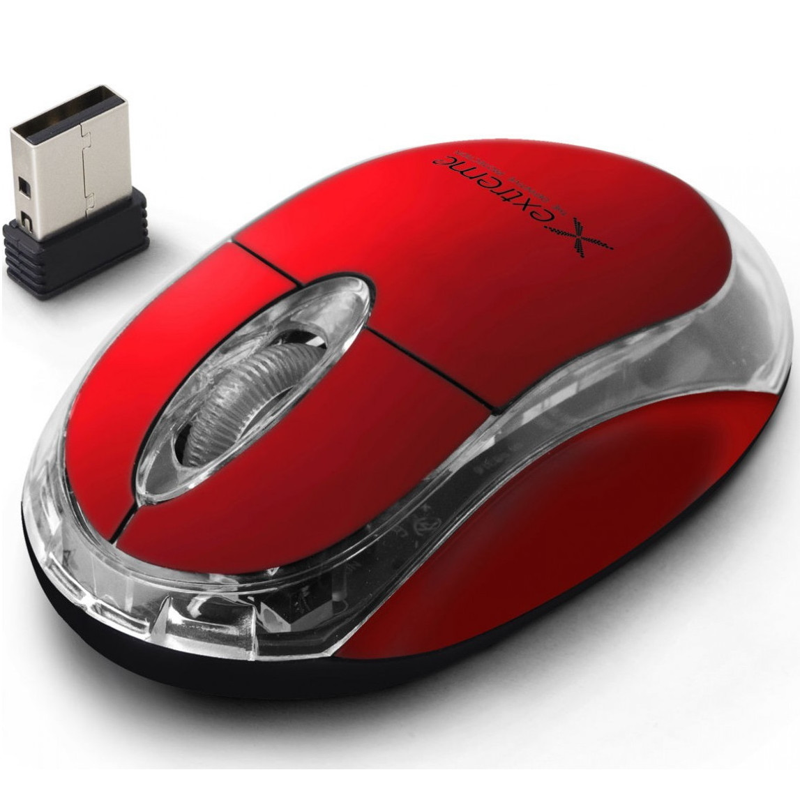 Mouse Extreme Harrier XM105R, 2,4 GHz, 1000 DPI, Optic, USB, Rosu