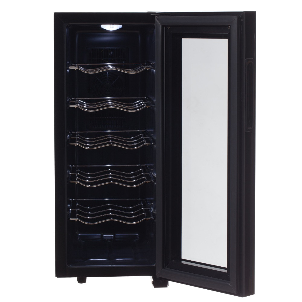 Vitrina frigrorifica de vin Camry CR 8068, 50W, Digital, 12 Sticle, 33 L, 12-18°C, Negru