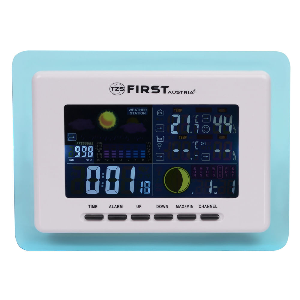Statie meteo First Austria FA-2461-1, -20 / + 60 C, Prognoza meteo, Calendar, Hidrometru, Ceas, Ecra