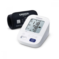 Monitor de tensiune arteriala Omron M3 Comfort, Brat 22-42 cm, Memorie pana la 60 de masuratori pentru 2 utilizatori, Functie de mediere, Aritmie, Alb