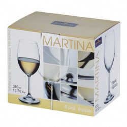 Чаши за бяло вино MARTINA 6 * 350 мл, Bohemia Royal Crystal