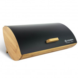 Cutie pentru paine Edenberg EB-122 35x24.5 cm Lemn Otel inoxidabil Negru