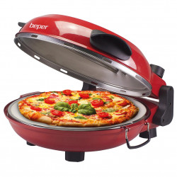 Cuptor Electric Pentru Pizza Beper P101cud300, 1200 W, 31 Cm, Timer, Termostat, Max 400c, Rosu