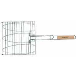 Gratar metalic pentru peste MasterGrill MG282 28 х 28 cm Maner 63 cm Inox