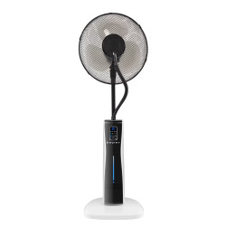 Ventilator Podea Cu Nebulizator Apa Beper Ve.510, 75w, 3 Viteze, Pulverizator, Timer, Senzor Control, Negru