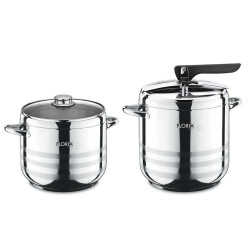 Set 2 oale sub presiune Floria ZLN0676 Otel inoxidabil 5L/7L Inductie Inox