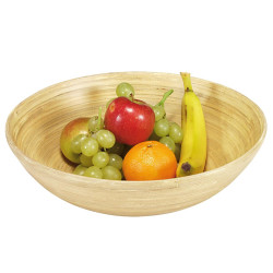 Bol decorativ rotund Kesper 63025 Bambus 25x8cm Maro