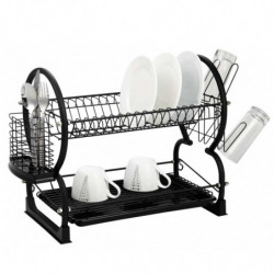 Resigilat: Suport uscator de vase Kinghoff KH 1500, Inox, Negru