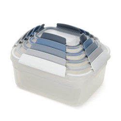 Set 5 cutii Joseph Nest 81105 cu capace, 5 dimensiuni, fara BPA, albastru