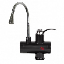 Resigilat: Robinet electric incalzire apa instant cu pipa flexibila Rosberg R57100BFW 3600W Display pana la 60°C Montare blat Negru