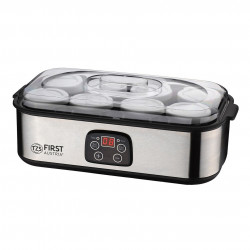 Resigilat: Aparat de iaurt First Austria FA-5120-2, 30W, Digital, 8 recipiente a 190ml, Timer, Inox/Negru