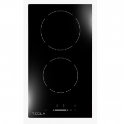 Resigilat: Plita incorporabila ceramica Tesla HI3200TB, 3500 W, 2 zone, 9 trepte, Ecran tactil, Functie Boost, Protectie copii, Negru