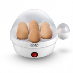 Aragaz ouă Adler AD 4459, 450W, Pentru 7 ouă, Oprire automată cu semnal, Alb