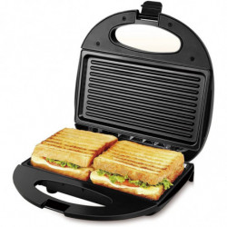 Sandwich maker Rosberg R51442C, 750W, 2 felii, Antiaderent, Inox, Negru