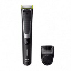 Aparat hibrid de barbierit si tuns barba Philips OneBlade Pro QP6510/20, Wireless, 60 min, Pieptene de precizie cu 12 lungimi, Negru