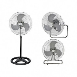 Resigilat: Ventilator 3in1 SAPIR SP 1760 M16-3, 55W, 40 cm, 3 viteze, aripioare metalice, Stand / Perete / Podea, Argintiu