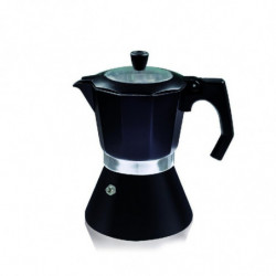 Resigilat - Filtru de cafea cubanez pentru plita cu inductie ZEPHYR ZP 1173 DI12 12 cesti Negru