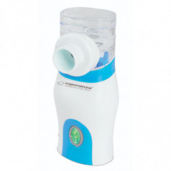 Inhalator portabil Esperanza ECN005 MIST, 6ml, cu ultrasunete, oprire automată, 2 x măști, alb / albastru