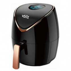 Friteuza Air Fryer Voltz V51980ID, 1400W, 4.5 L, 7 programe, Display LED, Timer, Negru/aur roz