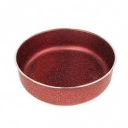 Tava de copt Rosberg R51222T30 30 cm Acoperire marmura Rosu