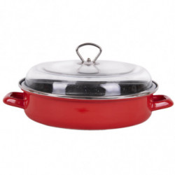 Tava de corp Rosberg R51222A32C 32 cm Compatibil cu plita Inductie Rosu