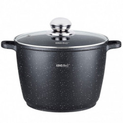 Oală profundă Kinghoff KH 1598 24 cm 62 litri finisaj marmură inducție negru