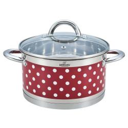 Oala cu capac Bohmann BH-7626-22 22 cm 47 L Otel inoxidabil Rosu